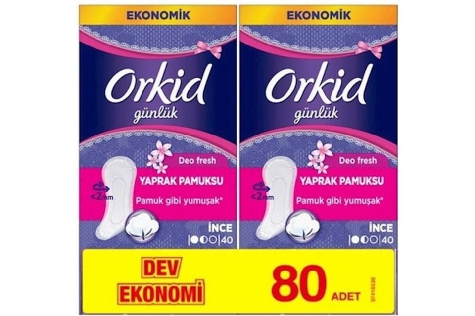 Orkid Yaprak Pamuksu Deofresh 80 li Günlük Ped