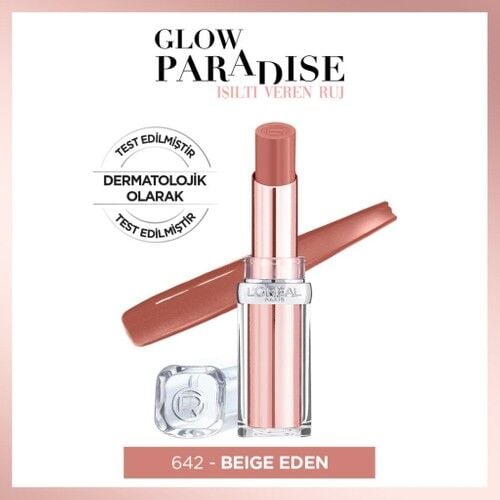 L'Oreal Paris L'oréal Paris Glow Paradise Balm-in-lipstick - Işıltı Veren Ruj 642 Beige Eden