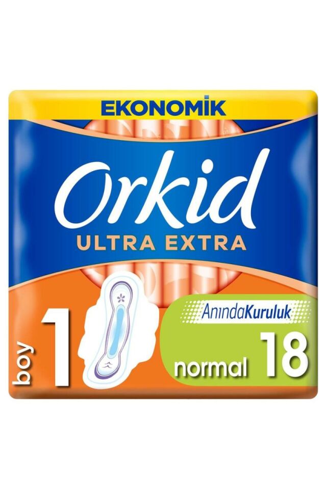 Orkid Ultra Extra Hijyenik Ped Normal Ekonomik Paket 18 Adet