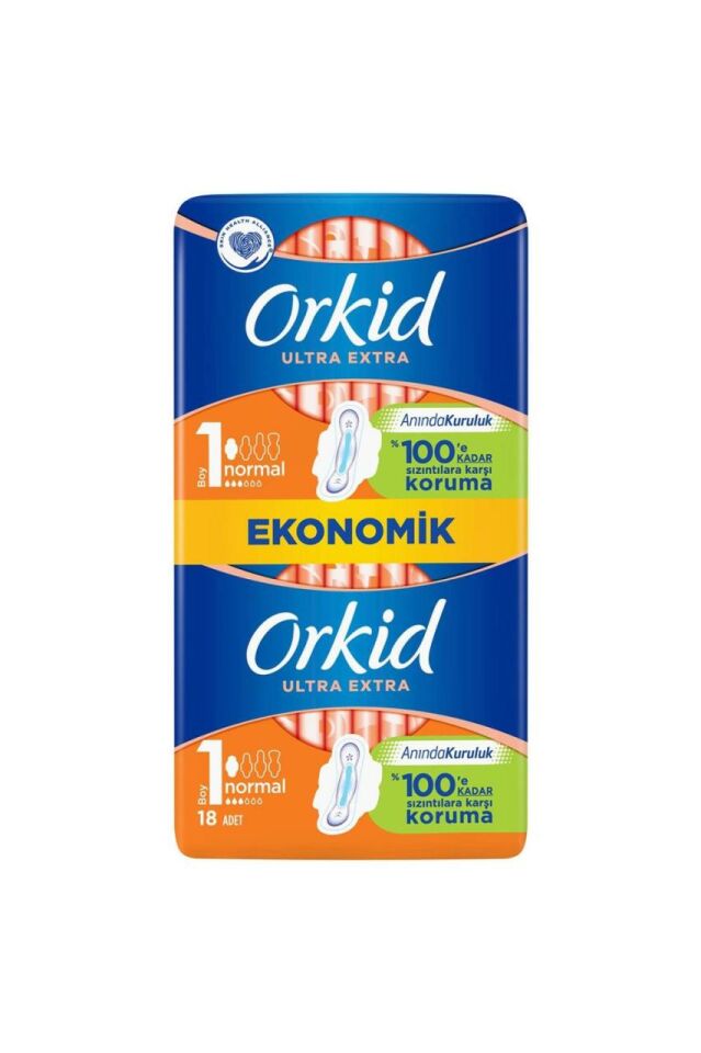 Orkid Ultra Extra Hijyenik Ped Normal Ekonomik Paket 18 Adet