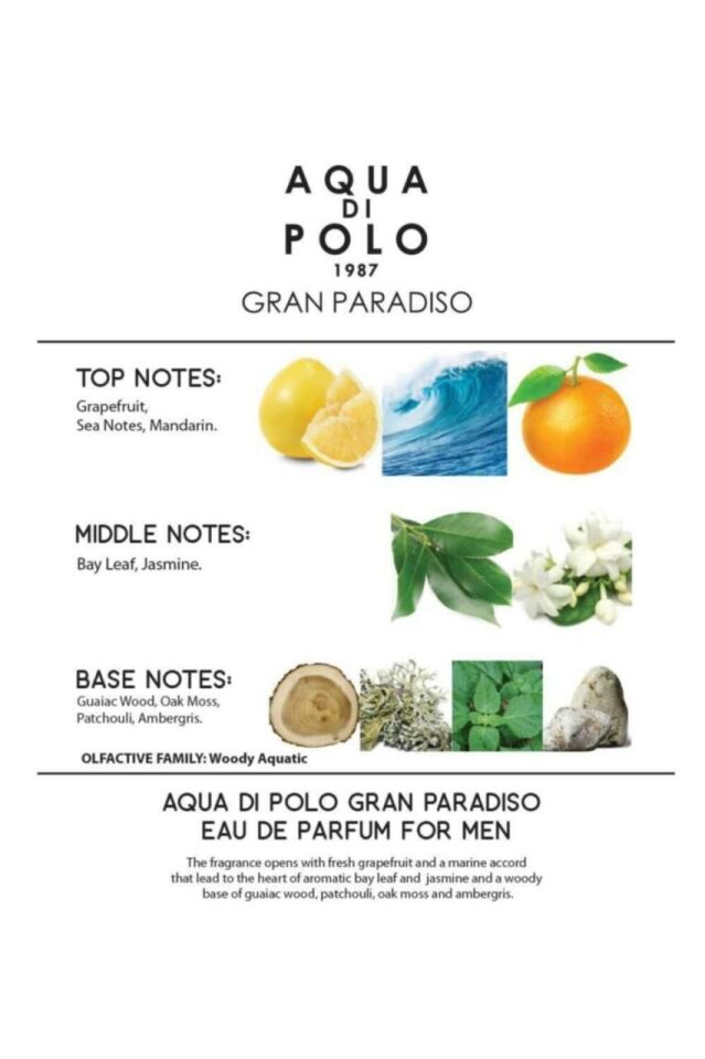 Aqua Di Polo Gran Paradiso Edp 50 ml Erkek Parfümü