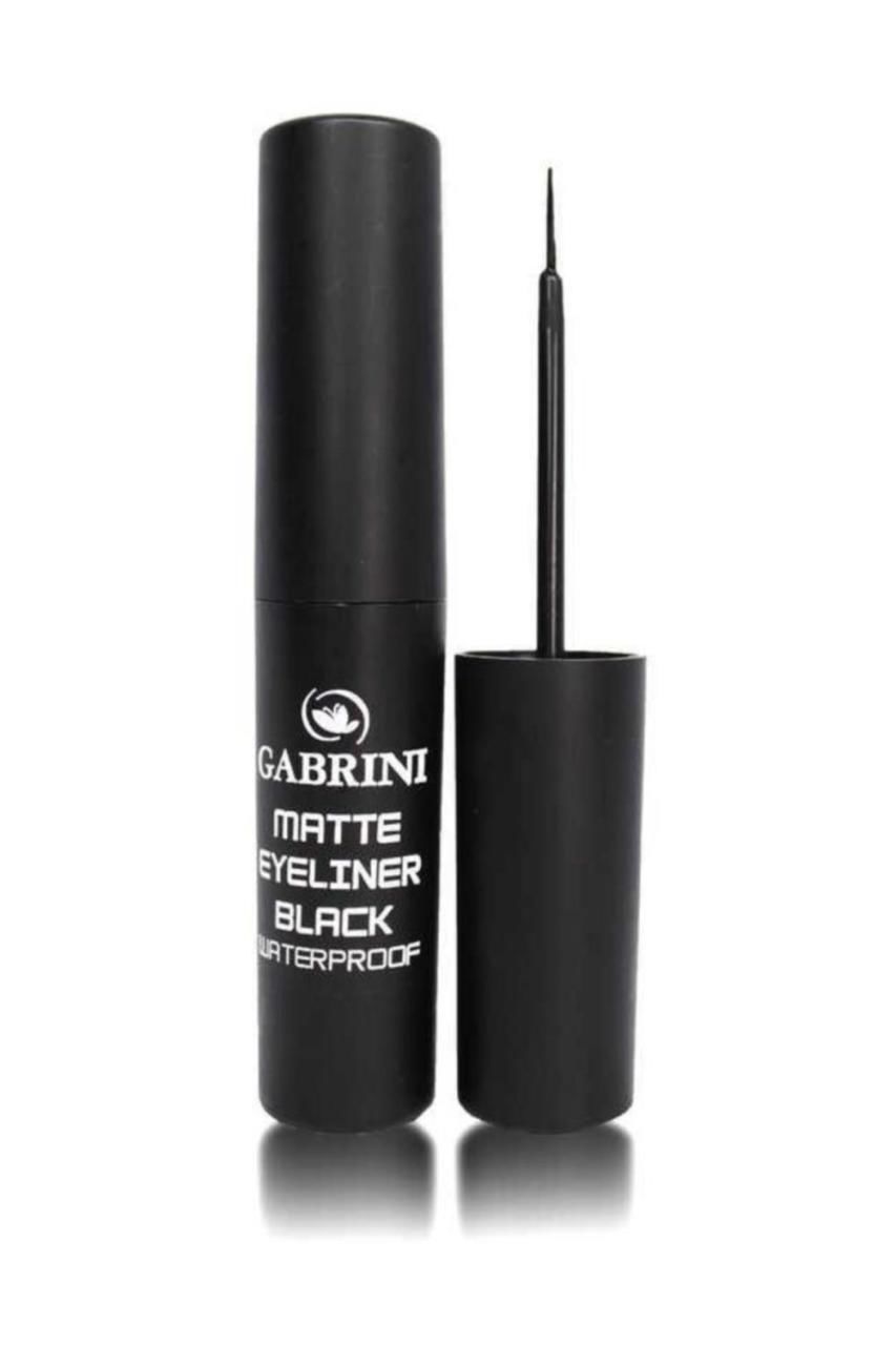 Gabrini Matte Suya Dayanıklı Fırça Uçlu Siyah Eyeliner