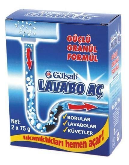 Gülşah Lavabo Aç Lavabo Açıcı Granül İkili 2 X 75 gr