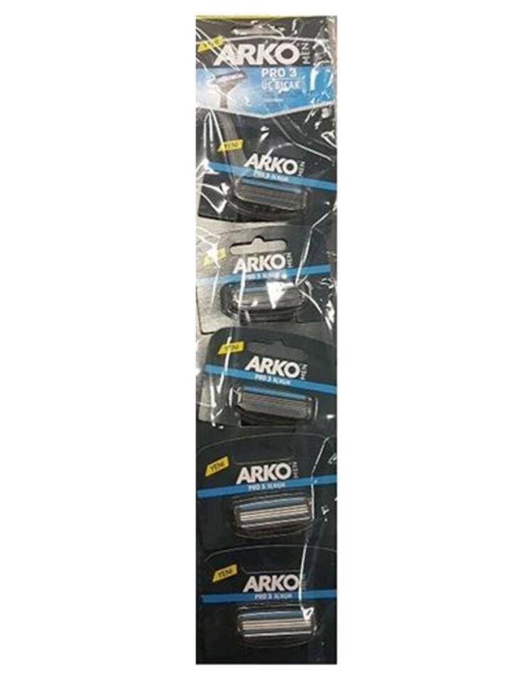 Arko Men Pro 3 Traş Bıçağı 3 Bıçak 5 li Kartela