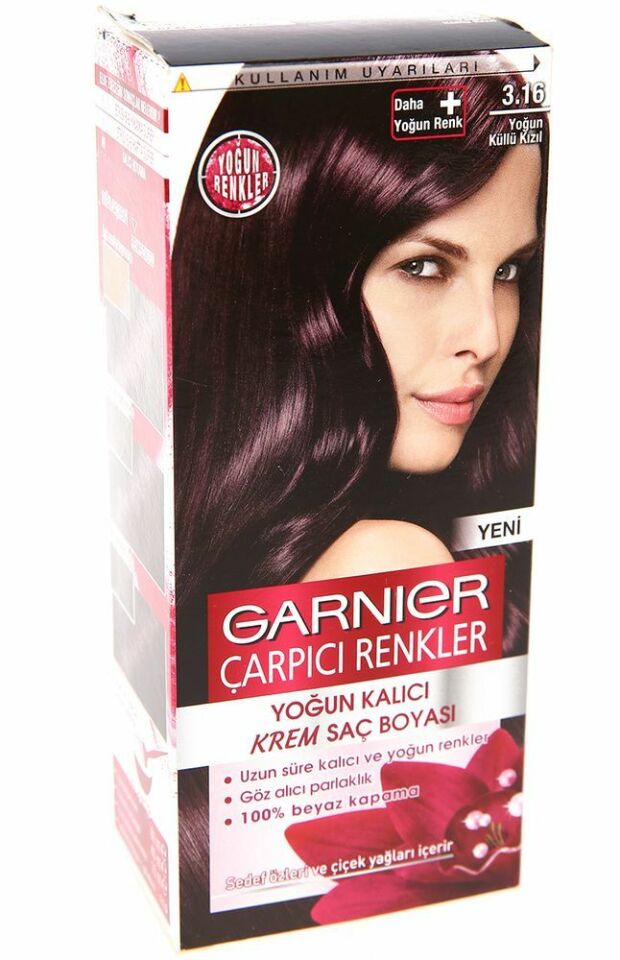 Garnier Çarpıcı Renkler 3.16 Yoğun Küllü Kızıl Saç Boyası