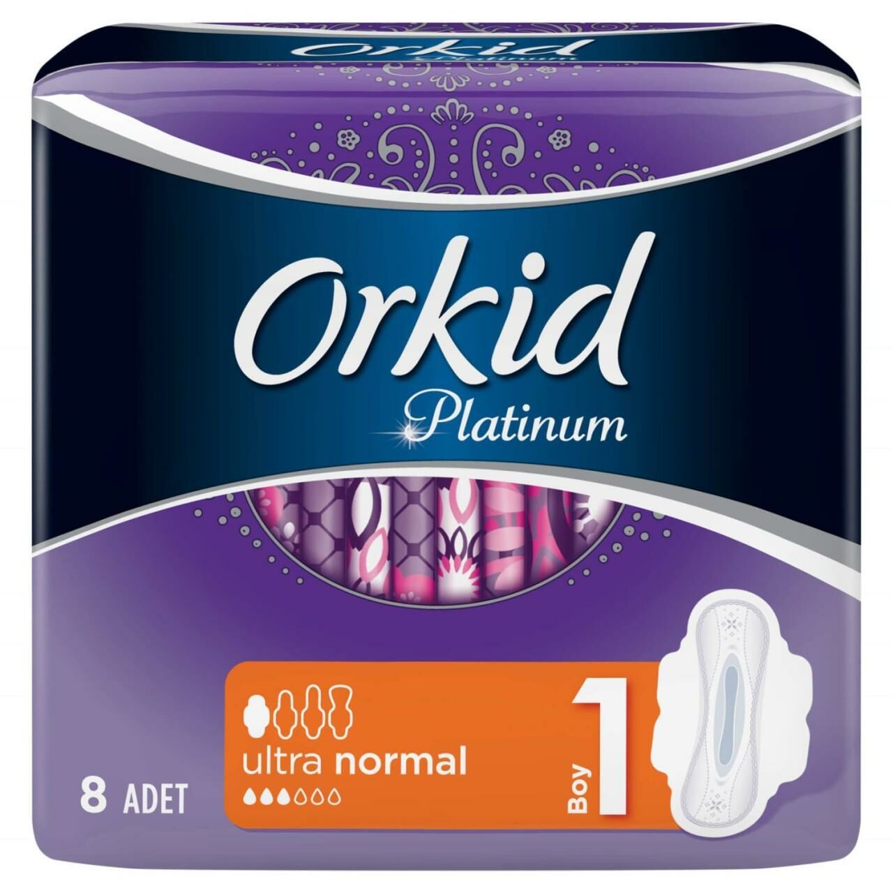 Orkid Platinum Hijyenik Ped Normal Tekli Paket 8 Ped No 1