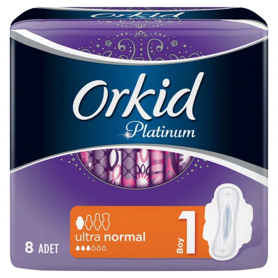 Orkid Platinum Hijyenik Ped Normal Tekli Paket 8 Ped No 1