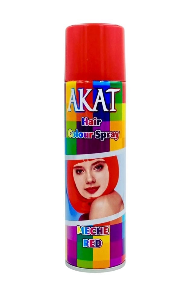 Akat Gardi Renkli Saç Spreyi Geçici Boya 150 ml Kırmızı