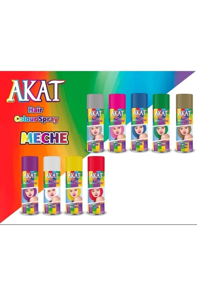Akat Gardi Renkli Saç Spreyi Geçici Boya 150 ml Kırmızı