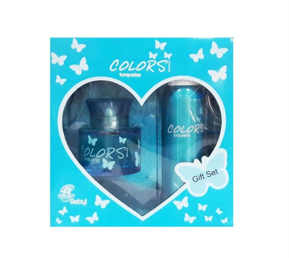 Rebul Colors Turquoise 75 ml Kadın Parfüm + 150 Deodorant