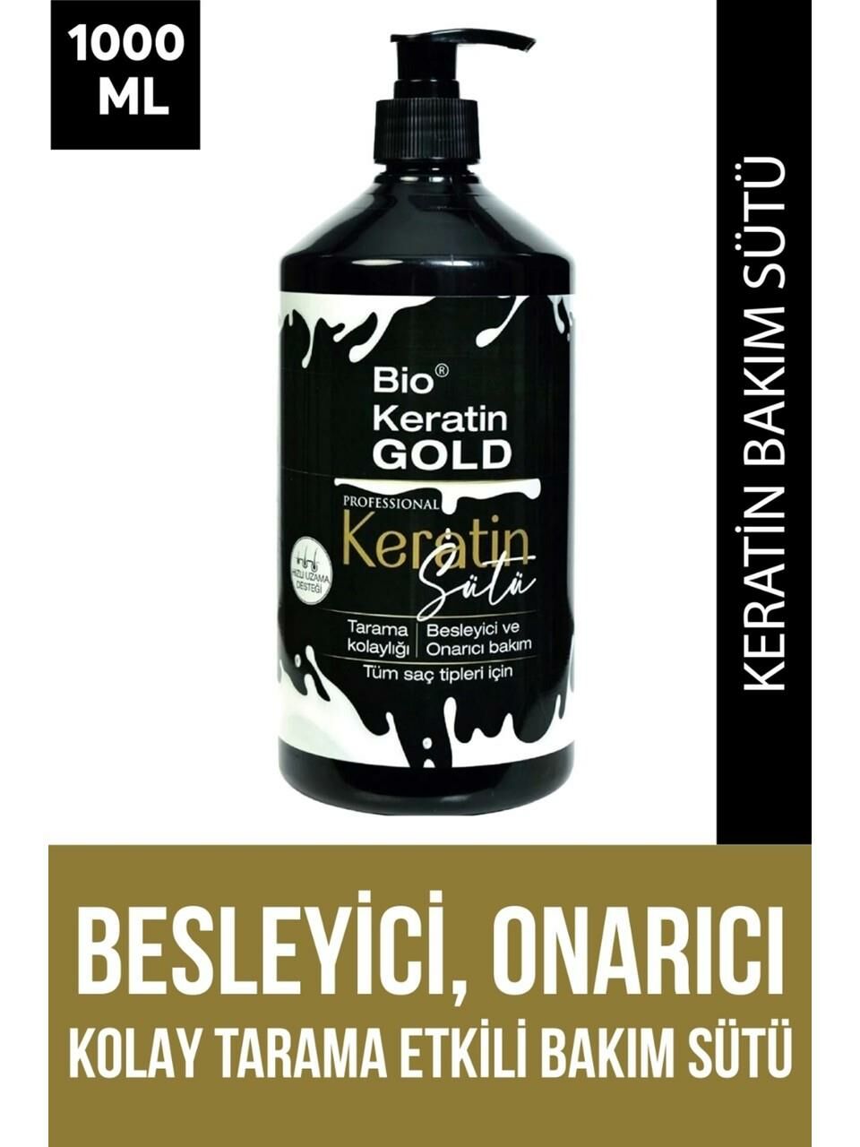 Bio Rio Keratin Gold 1000 Ml Milk Threapy Yoğun Besleme ve Kolay Tarama Keratin Sütü