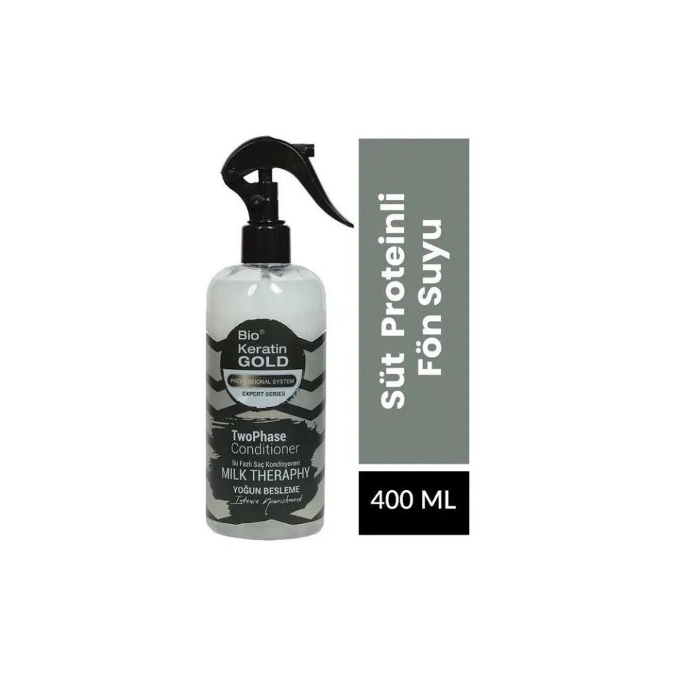 Bio Rio Keratin Gold 400 Ml 2 Falzlı Milk Threapy Yoğun Besleme Sıvı Saç Kremi Fön Suyu