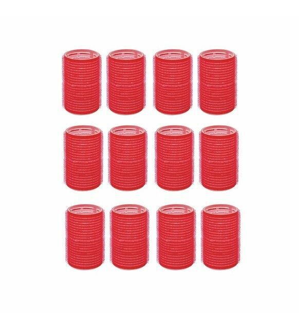 Tarko Lionesse 510 Yapışkanlı Bigudi 12 li Kırmızı 5 cm Çap x 7 cm Uzunluk