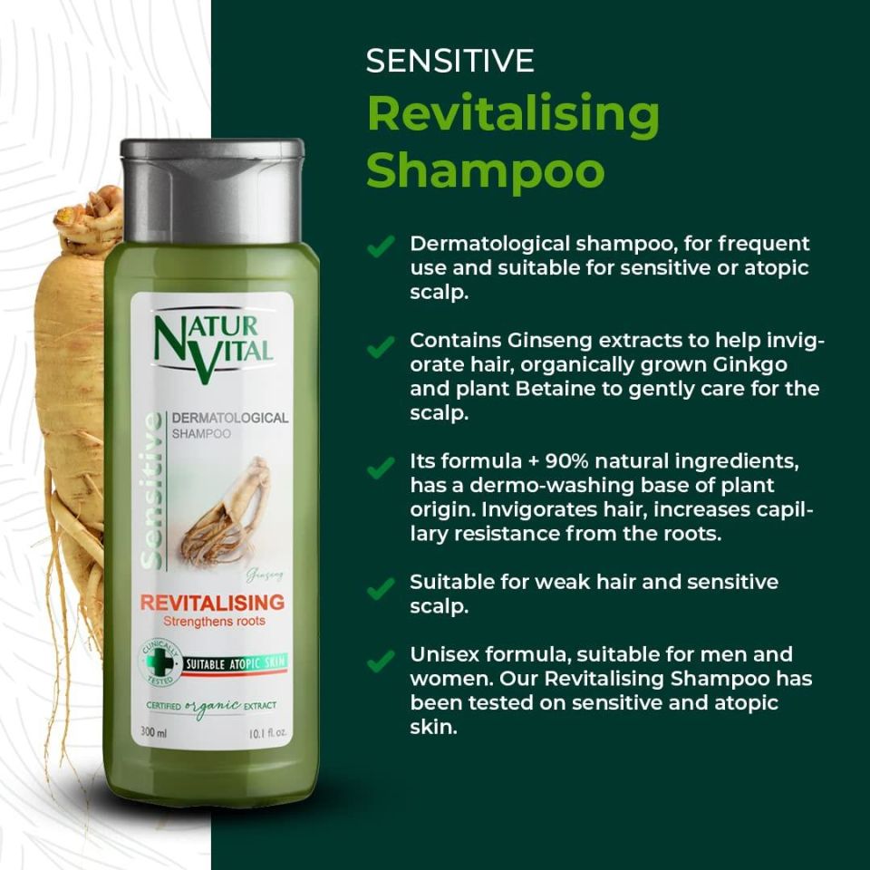 Natur Vital Sensetive Ginseng Canlandırıcı Şampuan Revitalising 300ml
