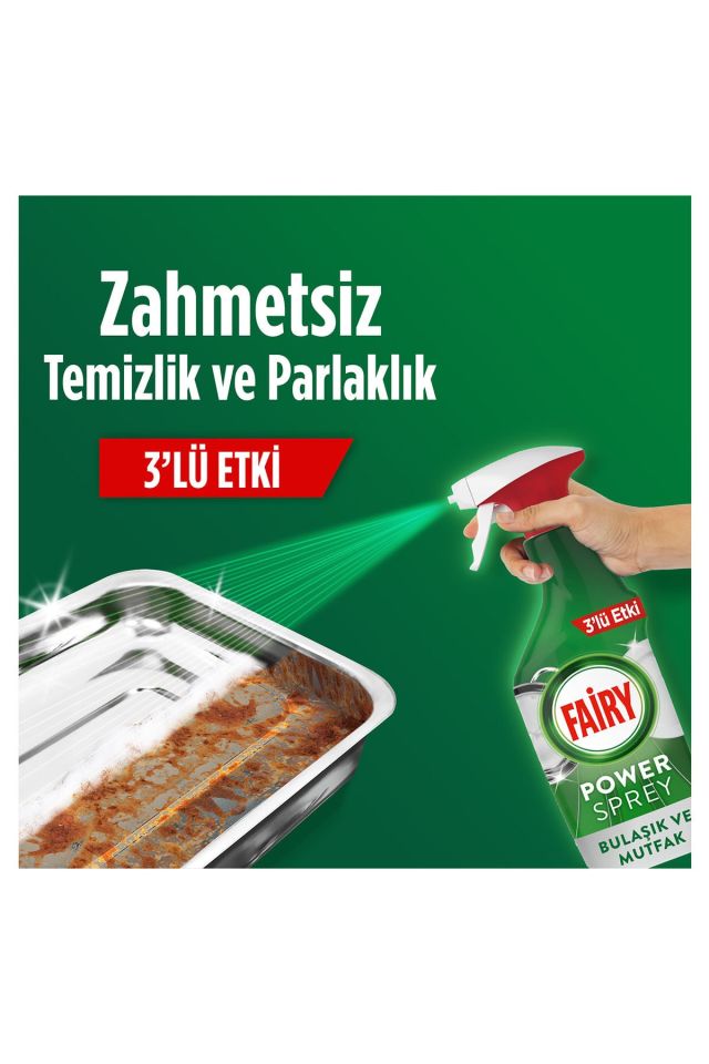 Fairy Power Sprey Mutfak ve Bulaşık Deterjanı 500 Ml Limon