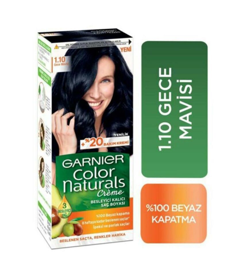 Garnier Color Naturals 1.10 Gece Mavisi Saç Boyası