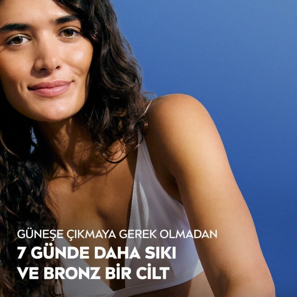 Nivea Q10 Sıkılaştırıcı Bronzlaştırıcı Vücut Losyonu 400ml, 7 Günde Sıkılaşma,Açık ve Buğday Ten,Normal Cilt