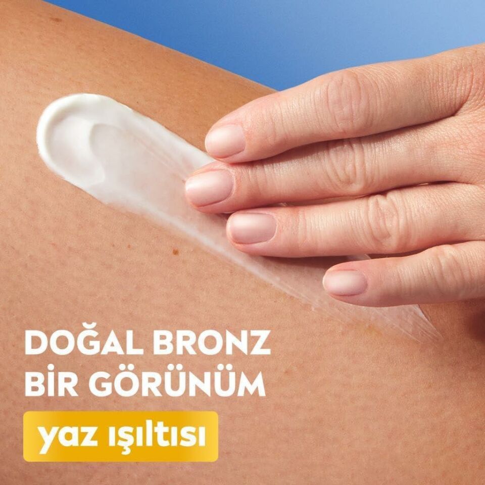 Nivea Q10 Sıkılaştırıcı Bronzlaştırıcı Vücut Losyonu 400ml, 7 Günde Sıkılaşma,Açık ve Buğday Ten,Normal Cilt