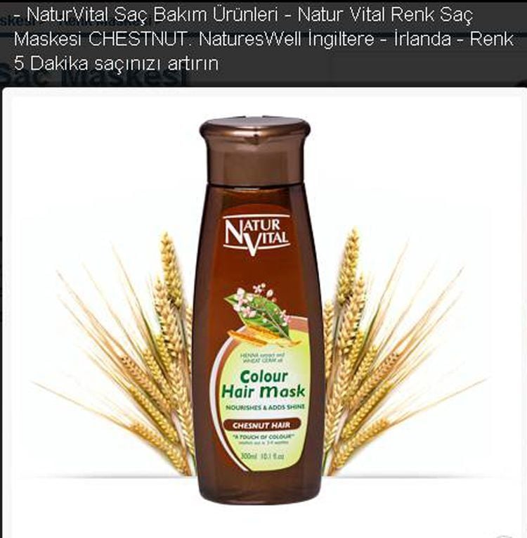 Natur Vital Henna Kumral Kahve Renk Saçlar İçin Maske
