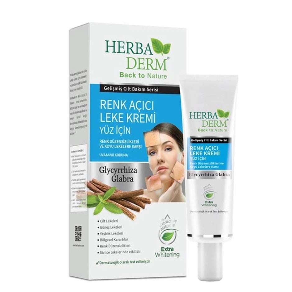 Herbaderm Yüz Için Renk Açıcı Leke Kremi 55ml