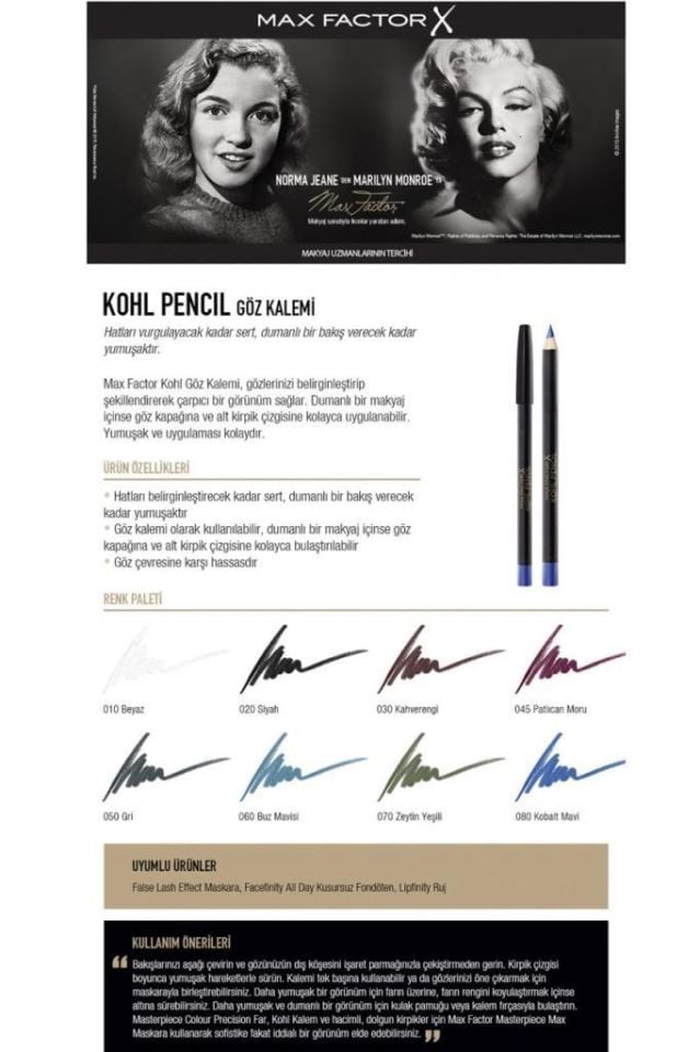 Max Factor Kohl Pencil 020 Siyah Göz Kalemi Crayon Kajal