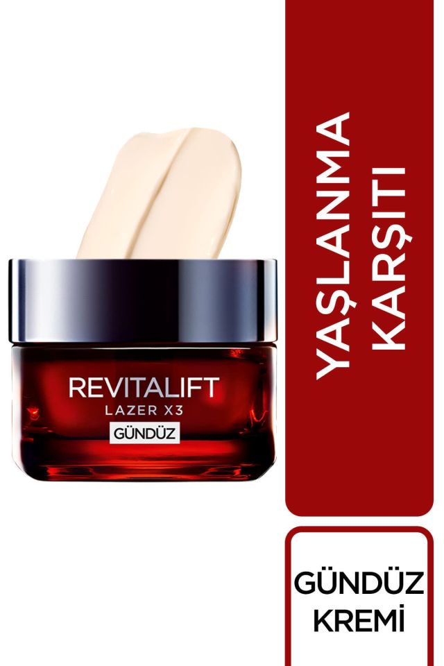Loreal Revitalift Lazer X3 Gündüz Kremi 50 ml Yoğun Yaşlanma Karşıtı Bakım