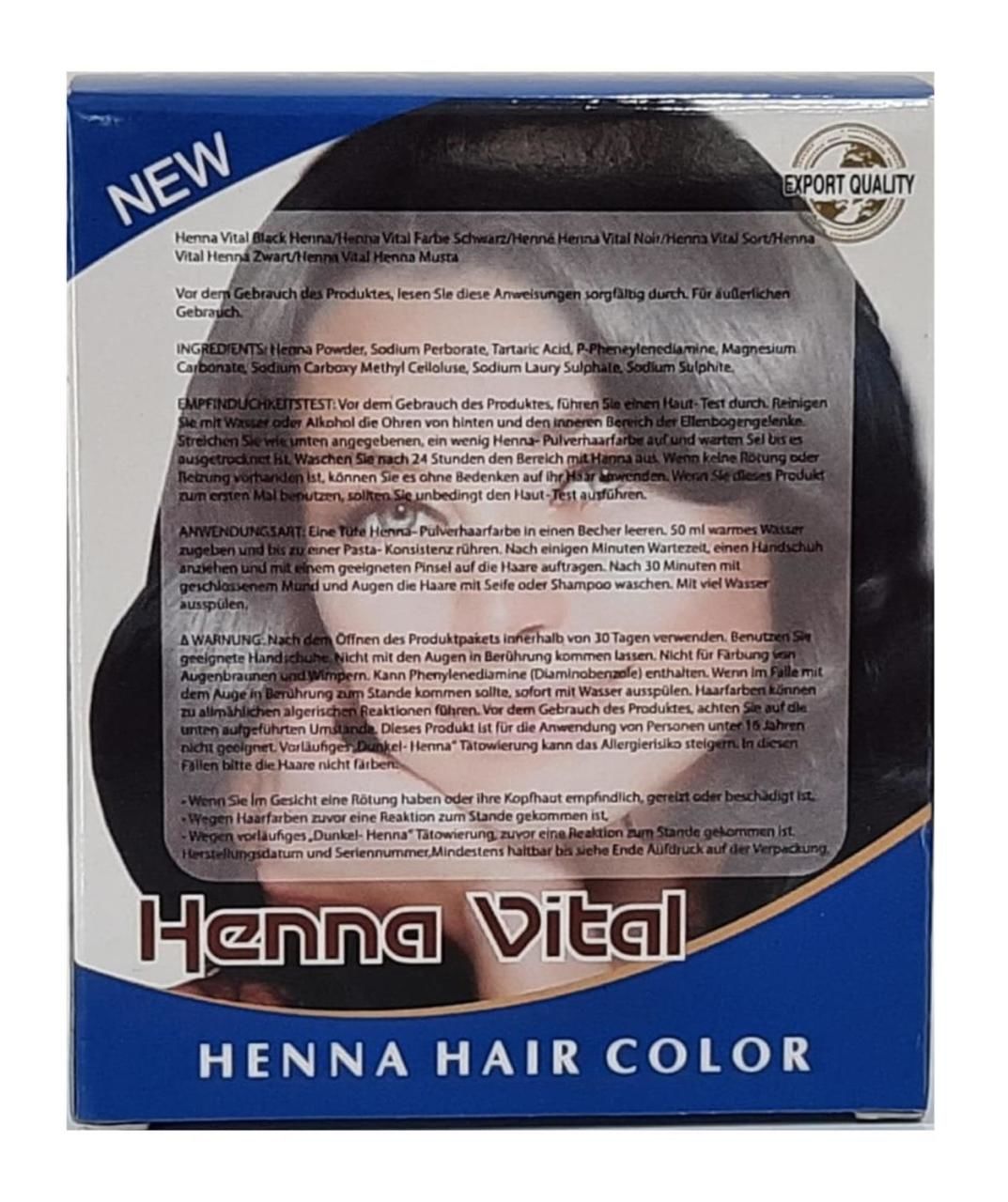 Henna Vital Hint Kınası Siyah 6 lı Paket