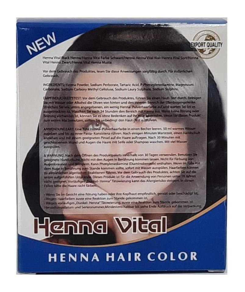 Henna Vital Hint Kınası Siyah 6 lı Paket
