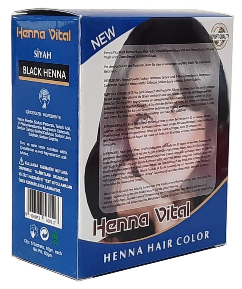Henna Vital Hint Kınası Siyah 6 lı Paket