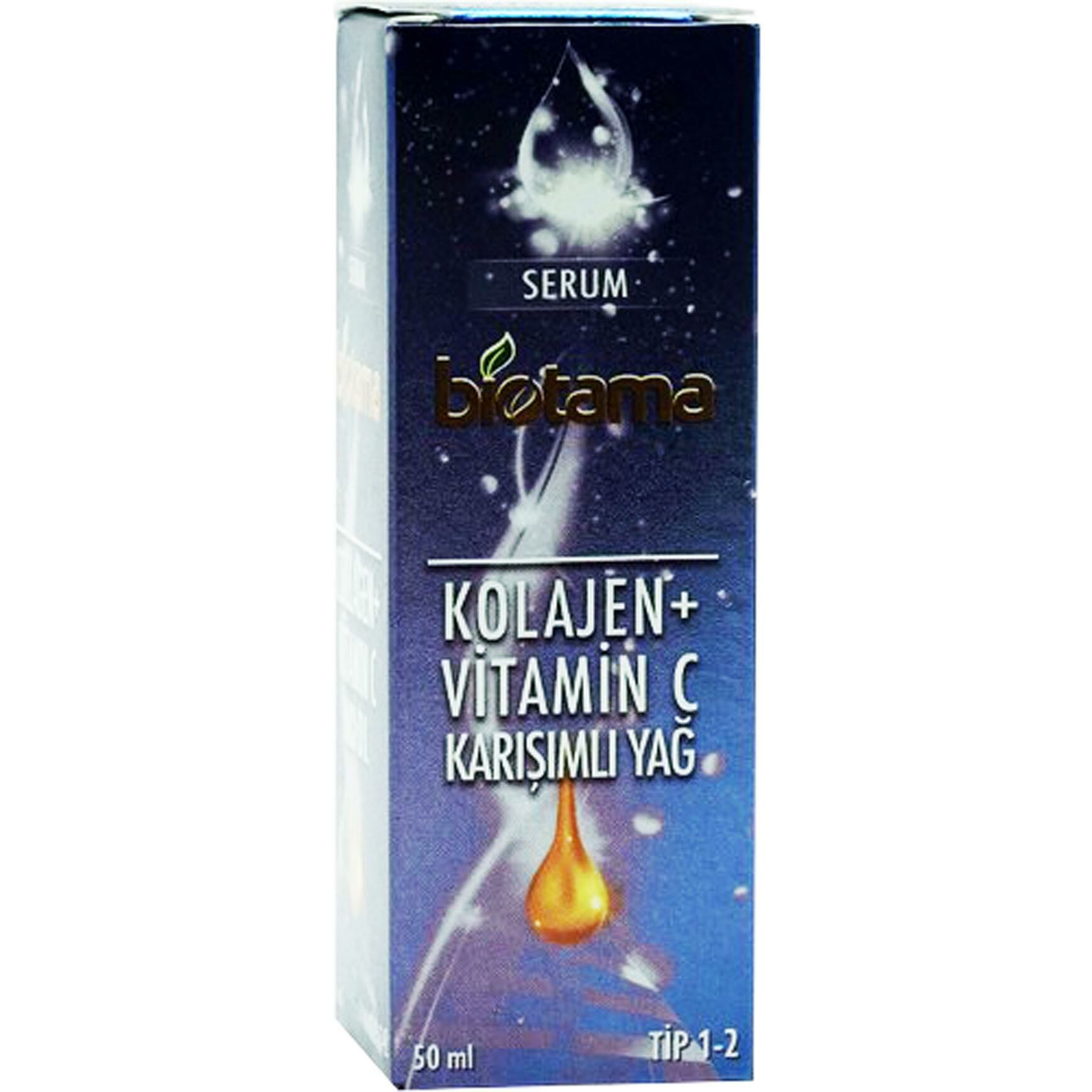 Biotama Serum Kolajen + Vitamin C Karışımlı Yağ 50 ml