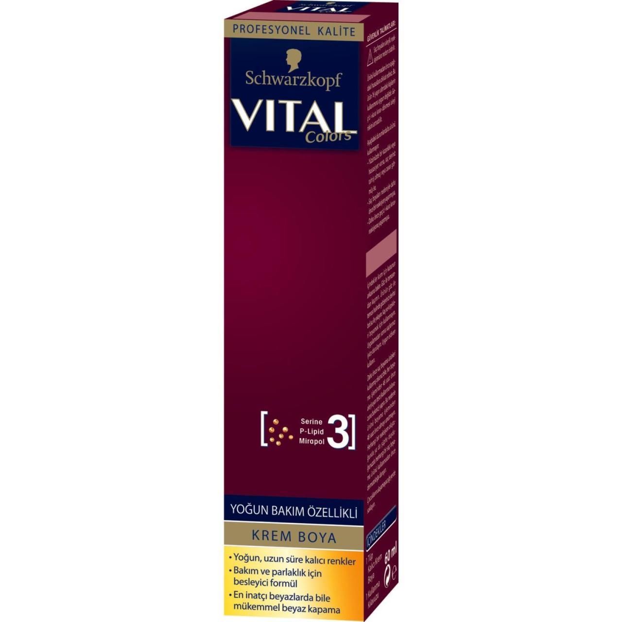 Vital Tüp Saç Boyası 7.56 Altın Kumral + Oksidan Sıvı 50 Ml