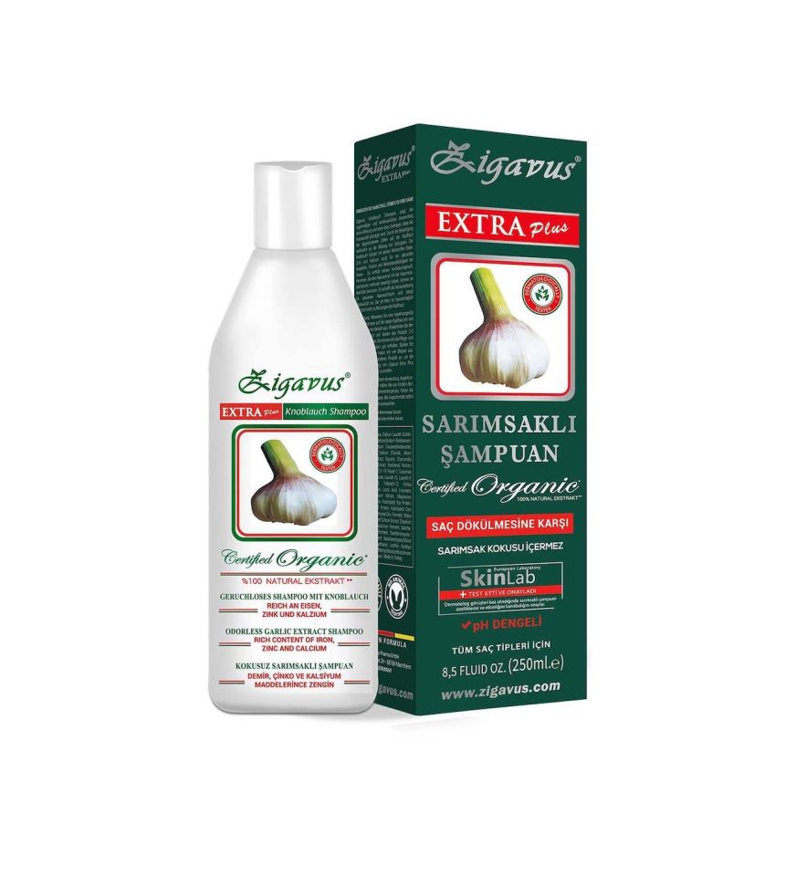 Zigavus Extra Plus Sarımsaklı Şampuan 250 Ml - Yoğun Saç Dökülmesine Karşı Kokusuz