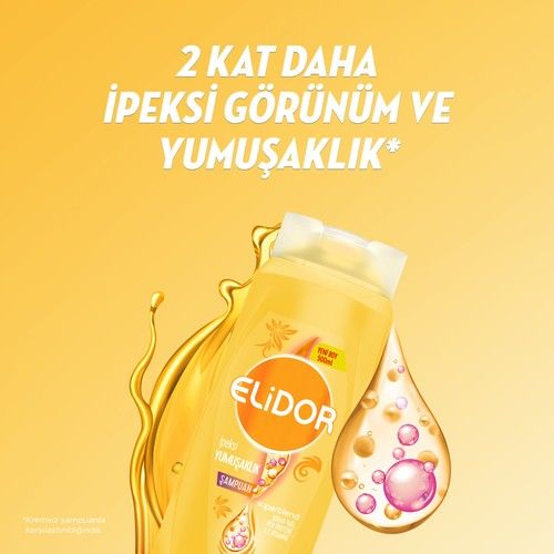 Elidor İpeksi Yumuşaklık Şampuan 500 ml Argan Yağı İpek Proteini C Vitamini