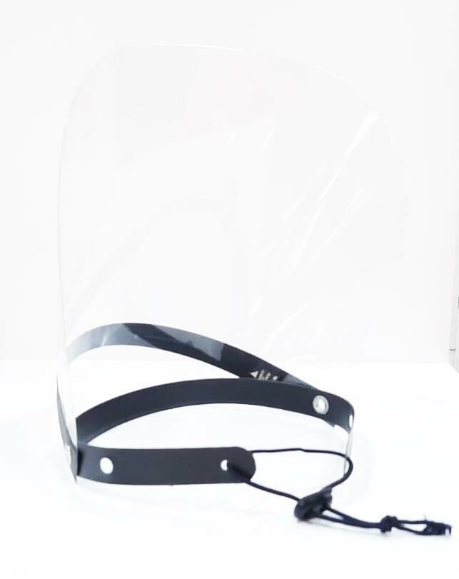 Tıbbi Yüz Maskesi Siyah Ayarlanabilir Şeffaf Koruyucu Siperlik