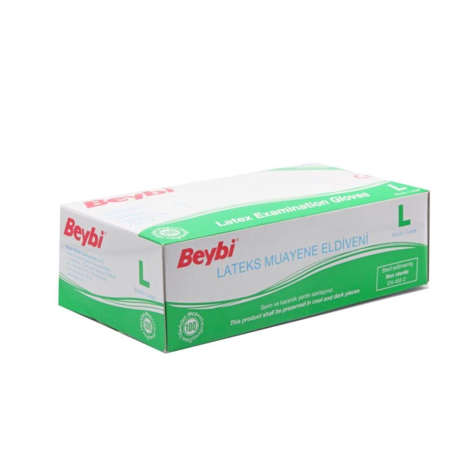 Beybi Lateks Eldiven Pudralı L