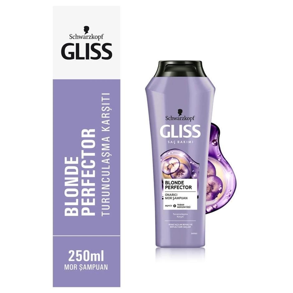 Gliss Mor Şampuan 250 Ml Turunculaşma Karşıt Onarıcı Şampuan
