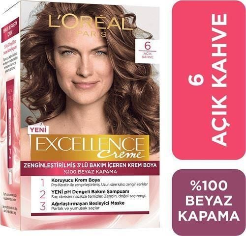 Loreal Excellence 6 Açık Kahve Saç Boyası