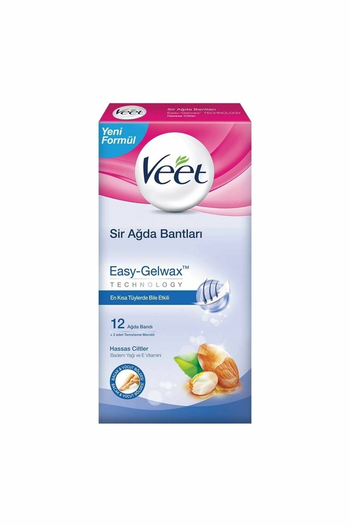 Veet Ağda Bandı 12 Li Hassas Ciltler İçin Yeni