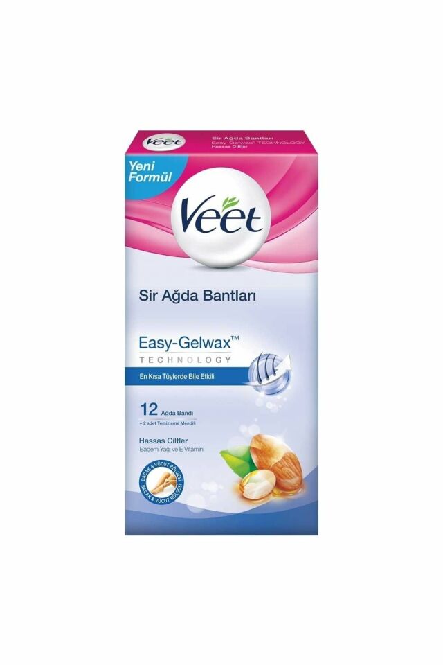 Veet Ağda Bandı 12 Li Hassas Ciltler İçin Yeni