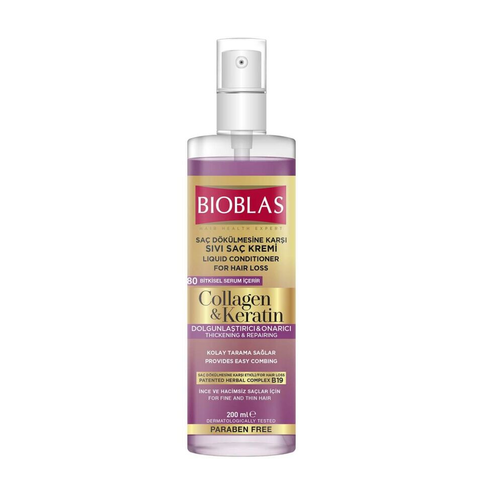 Bioblas Sıvı Saç Kremi Botanic Oils Kolagen ve Keratin Dolgunlaştırıcı - Onarıcı 200 ml