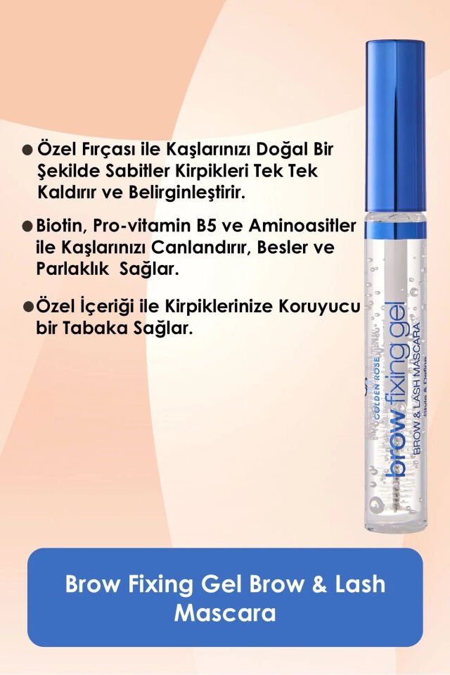 Golden Rose Brow Fixing Jel Kaş ve Kirpik Sabitleyici Maskara
