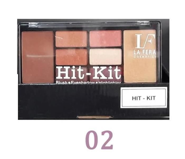 La Fera Hit Kit Set No : 02 -  6 Far - 1 Allık + 1 Pudra Makyaj Seti