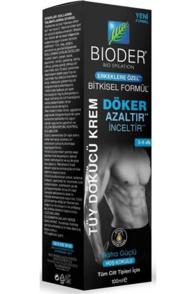 Bioder Erkekler Için Tüy Dökücü Krem 100 Ml
