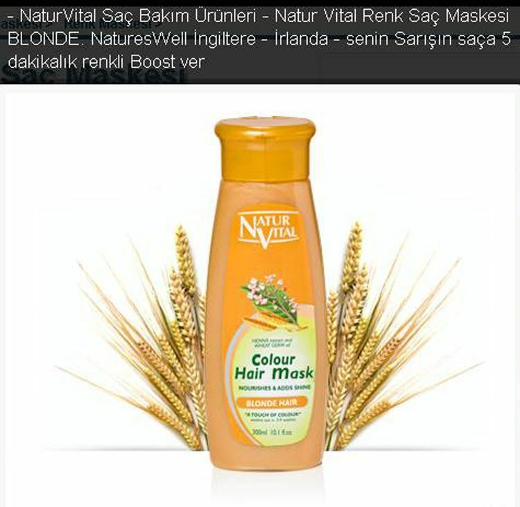 Natur Vital Henna Sarı Renk Saçlar İçin Maske 300 ml