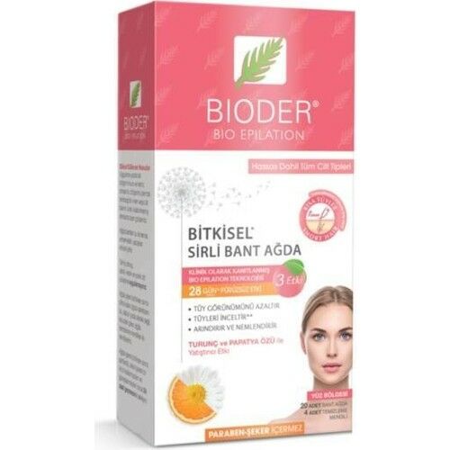 Bioder Bitkisel Sirli Bant Ağda 20 li Yüz Bölgesi İçin