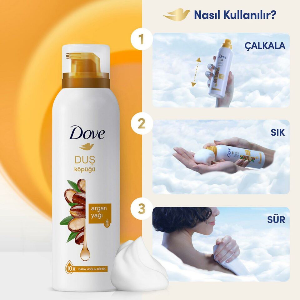Dove Argan Yağı Köpük Duş Jeli 200 Ml