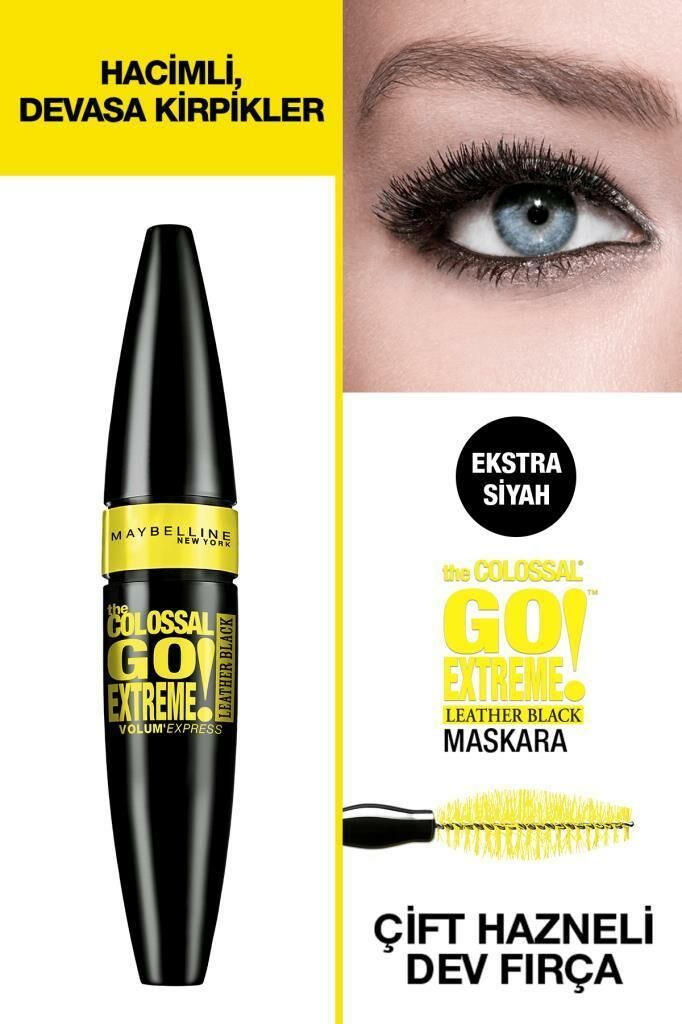 Maybelline Maskara The Colossal Go Extreme Leather Black