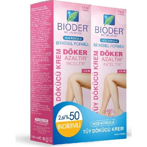 Bioder Normal Ciltler Için Tüy Dökücü Krem 100 Ml x 2 Adet