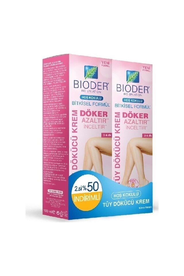 Bioder Normal Ciltler Için Tüy Dökücü Krem 100 Ml x 2 Adet