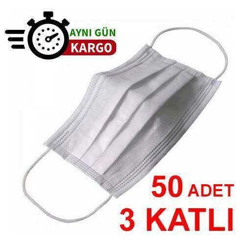TED Lastikli Cerrahi Yüz Maskesi 50 li Paket